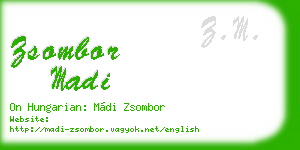 zsombor madi business card