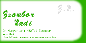 zsombor madi business card